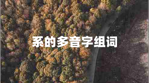 系的多音字組詞 系的多音字組詞