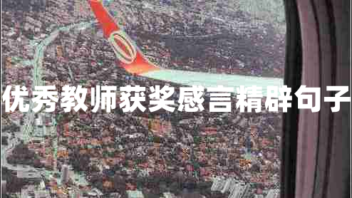 優(yōu)秀教師獲獎感言精辟句子 優(yōu)秀教師獲獎感言精辟句子