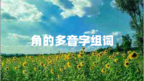 角的多音字組詞