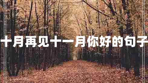 十月再見十一月你好的句子 十月再見十一月你好的句子