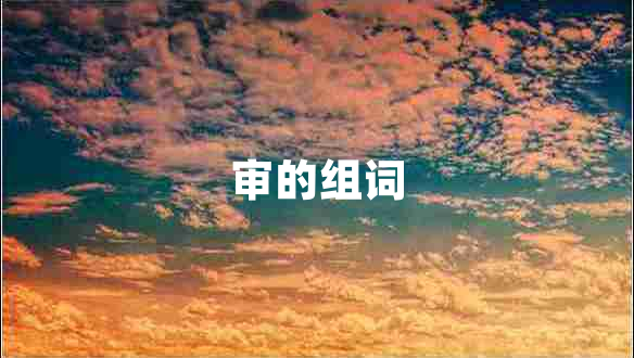 審的組詞