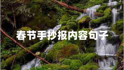 春節(jié)手抄報內容句子