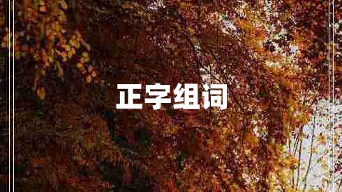 正字組詞