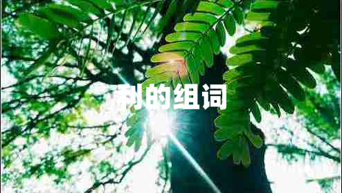 利的組詞