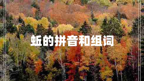 蚯的拼音和組詞