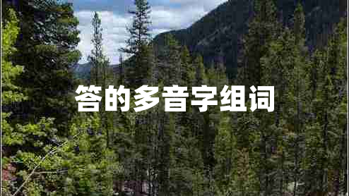 答的多音字組詞