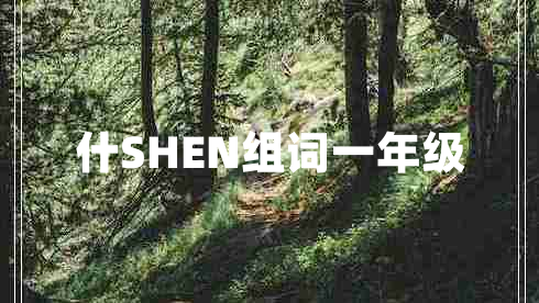 什SHEN組詞一年級(jí)