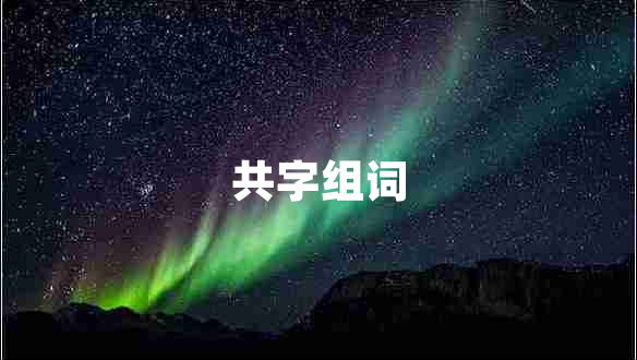共字組詞 共字組詞