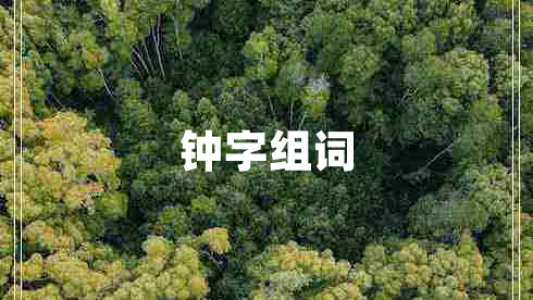 鐘字組詞 鐘字組詞
