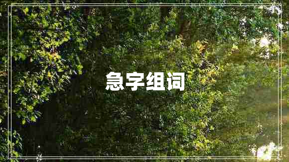 急字組詞 急字組詞