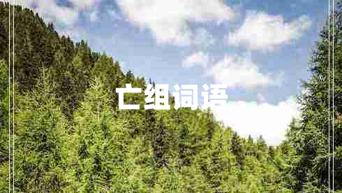 亡組詞語(yǔ) 亡組詞語(yǔ)