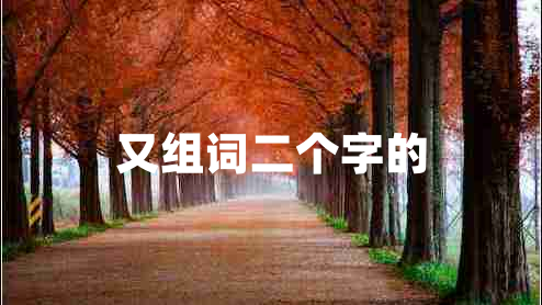 又組詞二個(gè)字的
