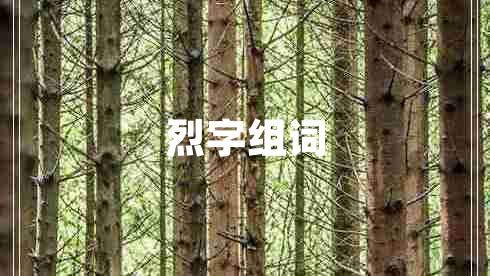 烈字組詞 烈字組詞