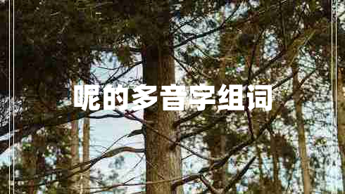 呢的多音字組詞