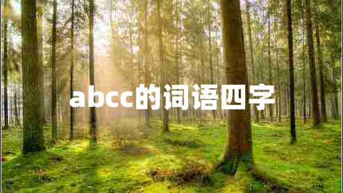abcc的詞語(yǔ)四字