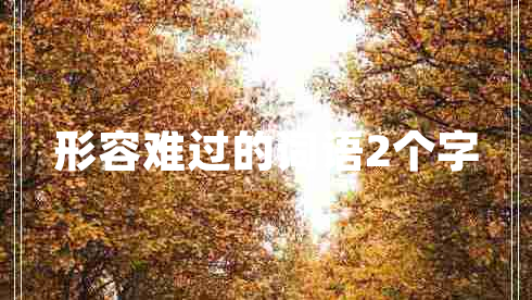 形容難過的詞語2個(gè)字