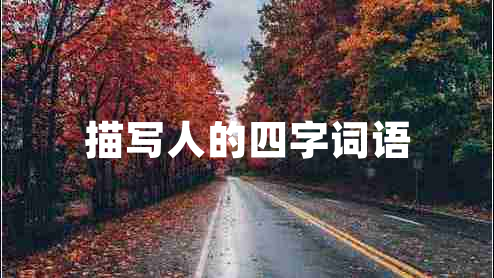 描寫(xiě)人的四字詞語(yǔ)