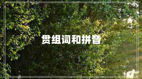 貫組詞和拼音 貫組詞和拼音