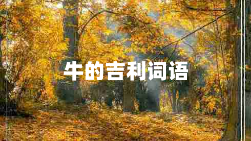 牛的吉利詞語