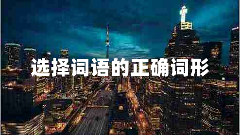 選擇詞語(yǔ)的正確詞形