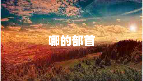 哪的部首