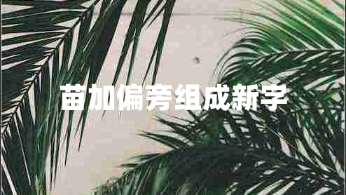 苗加偏旁組成新字