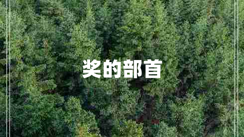 獎(jiǎng)的部首