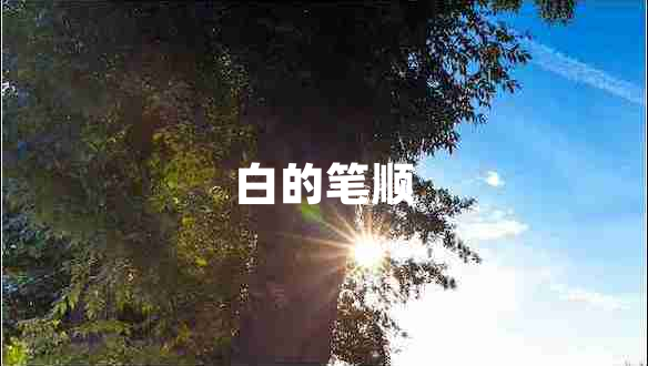 白的筆順