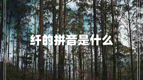 纖的拼音是什么