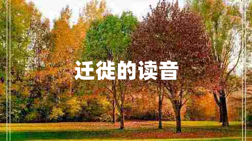 遷徙的讀音 遷徙的讀音