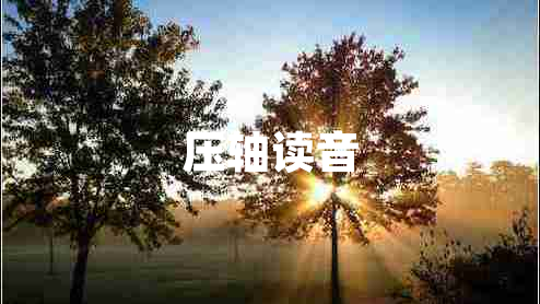 壓軸讀音