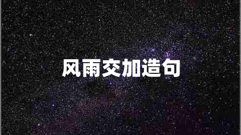 風(fēng)雨交加造句