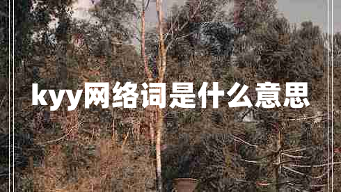 kyy網(wǎng)絡詞是什么意思