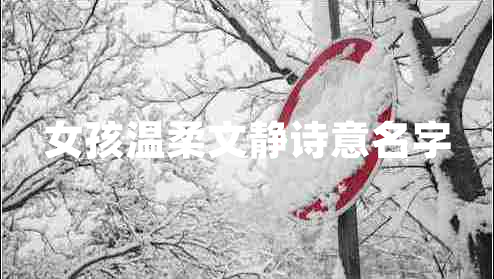 女孩溫柔文靜詩意名字 女孩溫柔文靜詩意名字
