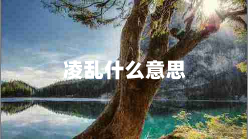 凌亂什么意思 凌亂什么意思