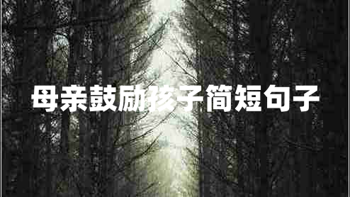 母親鼓勵(lì)孩子簡(jiǎn)短句子