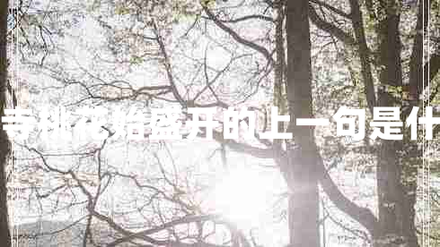 山寺桃花始盛開(kāi)的上一句是什么