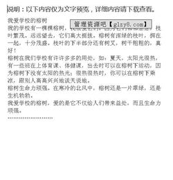 校園的大榕樹作文300字四級(jí)