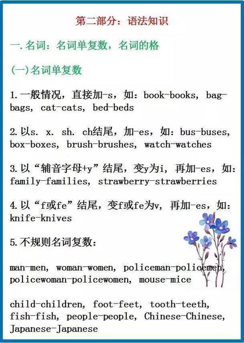 小學(xué)英語基礎(chǔ)知識題目及答案